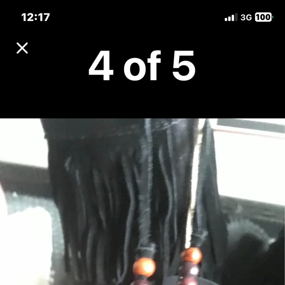 Black Fringe Boots - Picture 4 of 5